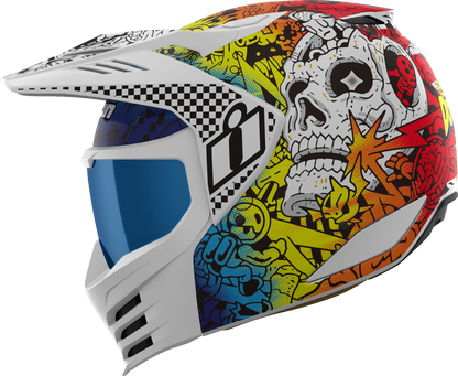 ICON Elsinore™ Helmet - Doodle 3 - White - Large 0104-3440