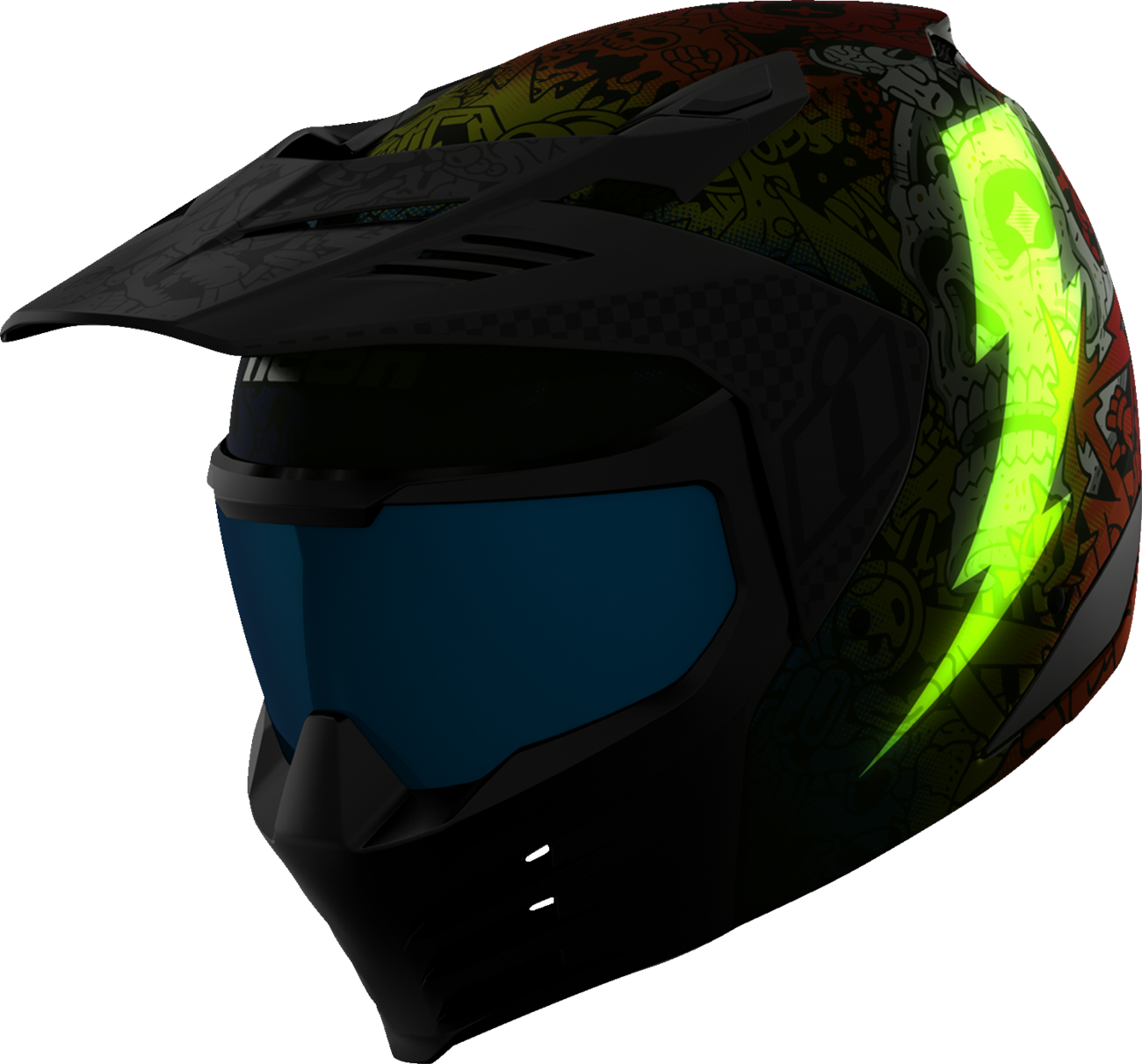 ICON Elsinore™ Helmet - Doodle 3 - White - XS 0104-3437