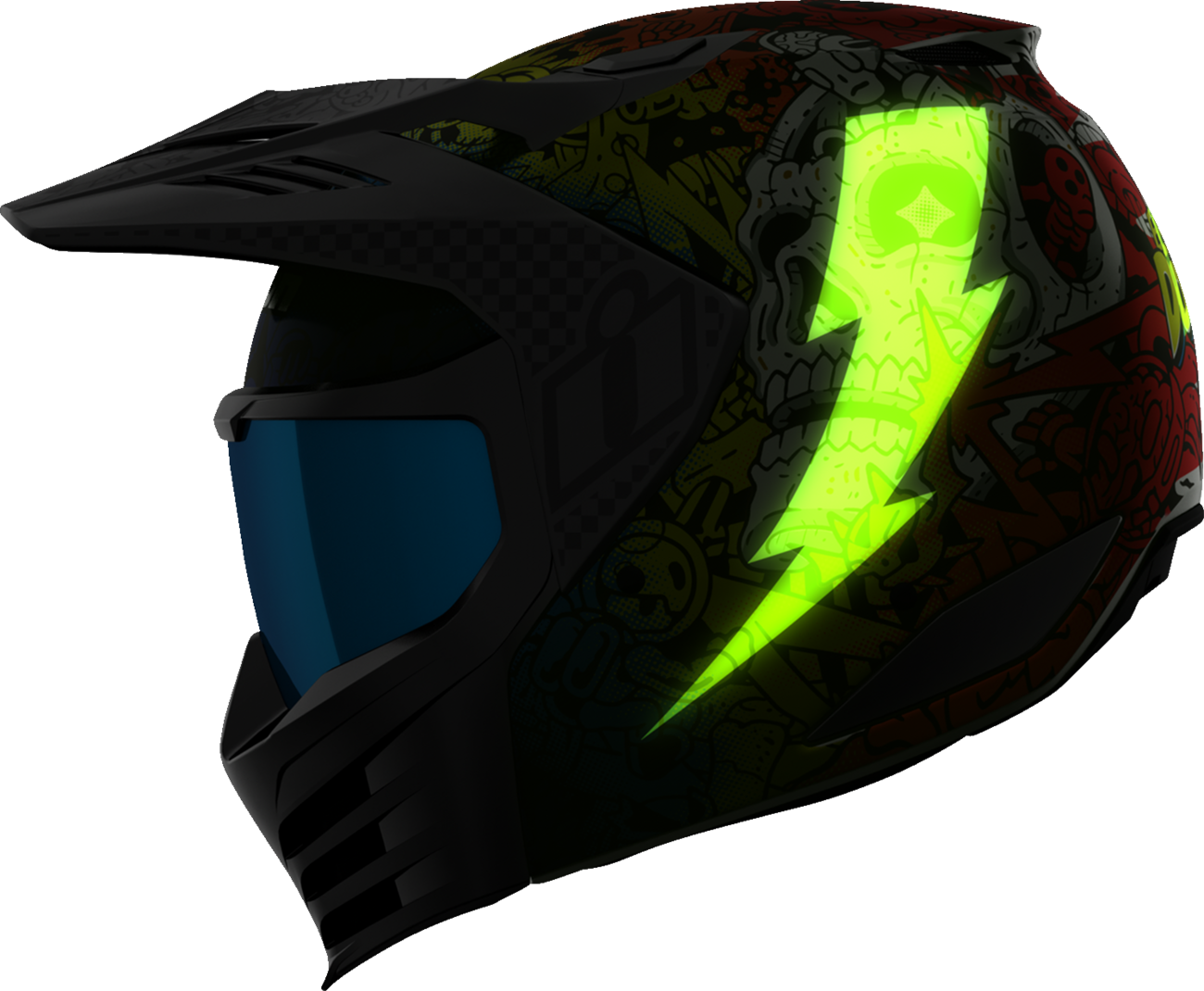 ICON Elsinore™ Helmet - Doodle 3 - White - Medium 0104-3439