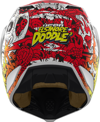 ICON Elsinore™ Helmet - Doodle 3 - White - 3XL 0104-3443