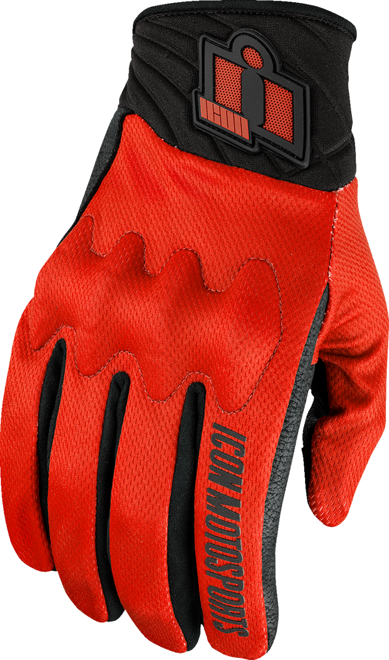 ICON Anthem3™ Gloves - Red - XL 3301-4872