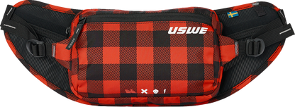 USWE Waist Hip Pack - 2L - Flannel Red 5202083048
