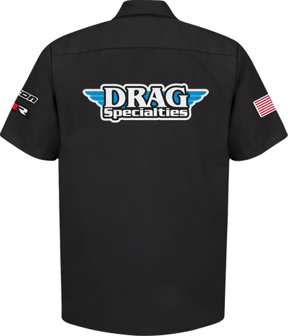 THROTTLE THREADS Drag Specialties House 25 Shirt - Black - 4XL DRG32ST24BK4R