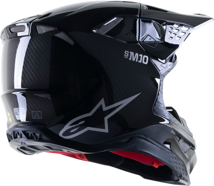 Supertech S M10 Solid Helmet Black Glossy/Carbon Md