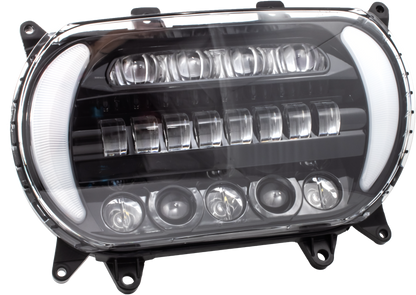 Led Sharktooth W/ Turns Blk/Chr Fltr `15 Up