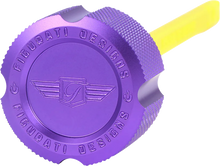 FIGURATI DESIGNS Performance Magnetic Oil Dipstick - Knurled - Purple - M8 Touring/Trike FDP01-M8KN-P
