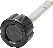 FIGURATI DESIGNS Transmission Oil Dipstick - Magnetic - Knurled - Black - M8 FD01-MAGTD-KN-BLK