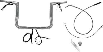 FAT BAGGERS INC. 1-1/2" EZ Install Flat Top Handlebar - 12" - Chrome 649012