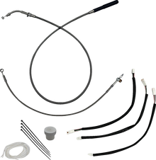 FAT BAGGERS INC. EZ Install Kit - 10"/11"/12" Handlebars - Upper Clutch - Braided Stainless Steel 149011