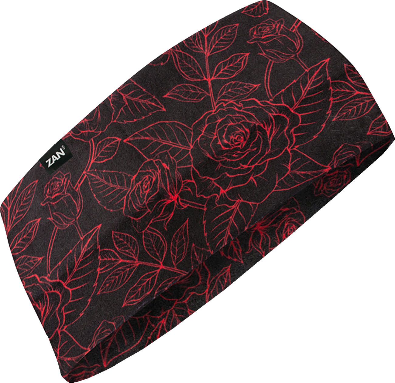 ZAN HEADGEAR SportFlex® Headband - Black and Red Roses HBL206