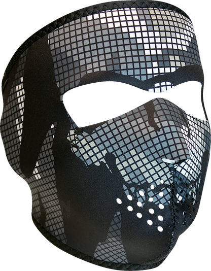 ZAN HEADGEAR Neoprene Full-Face Mask - Digi Urban Camo Skull WNFM594