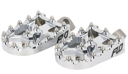 Moto Style Footpeg Set Chrome 2"X3.125"