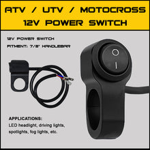 Power Switch Mount W/Cable 22mm Mount 18in Power Cable