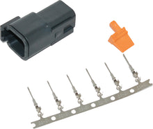 Deutsch Dtm 6 Pin Blk Receptcl W/6 Trmnls/Wdglck Hd74106 98bk