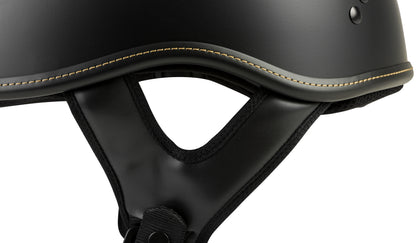 .357 Solid Half Helmet Matte Black Md