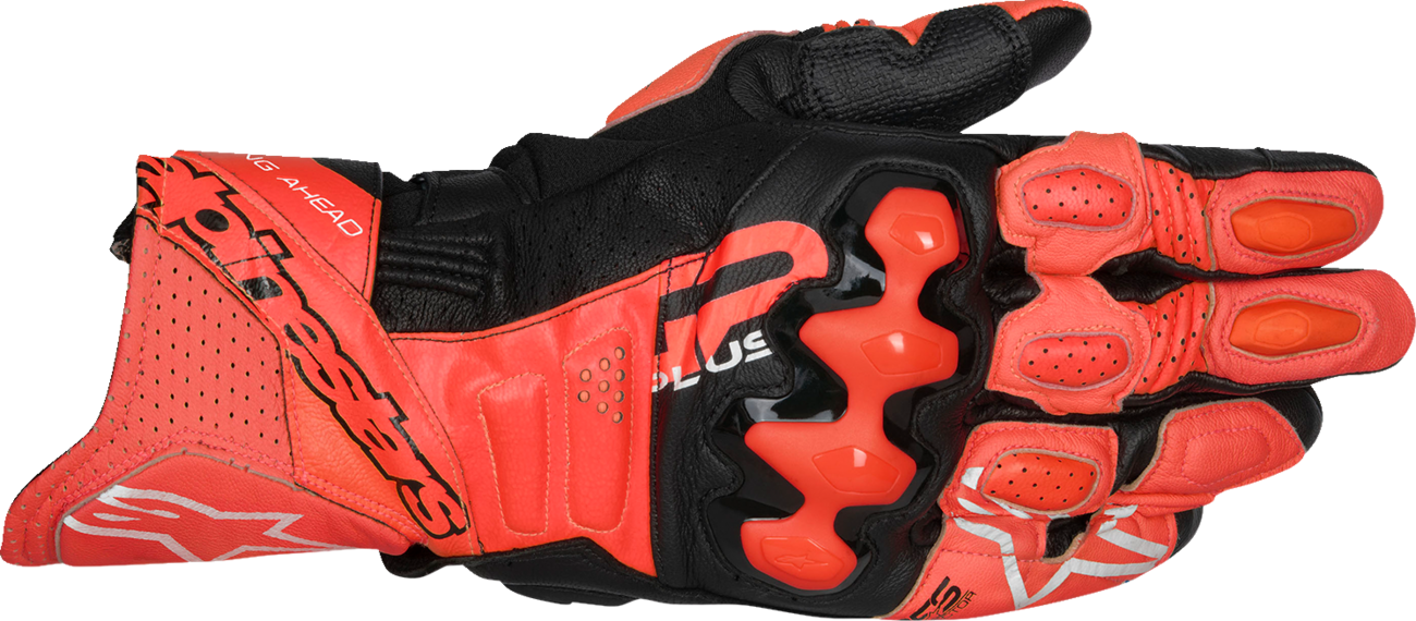 ALPINESTARS GP Plus R V3 Leather Gloves - Bright Red/Fluo Red/Black - 2XL 3550825-3097-2X