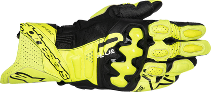 ALPINESTARS GP Plus R V3 Leather Gloves - Fluo Yellow/Black - Large 3550825-551-L