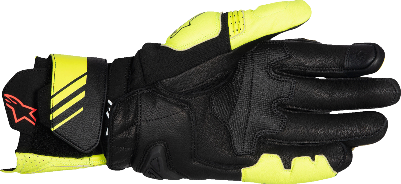 ALPINESTARS GP Plus R V3 Leather Gloves - Fluo Yellow/Black - 2XL 3550825-551-2X