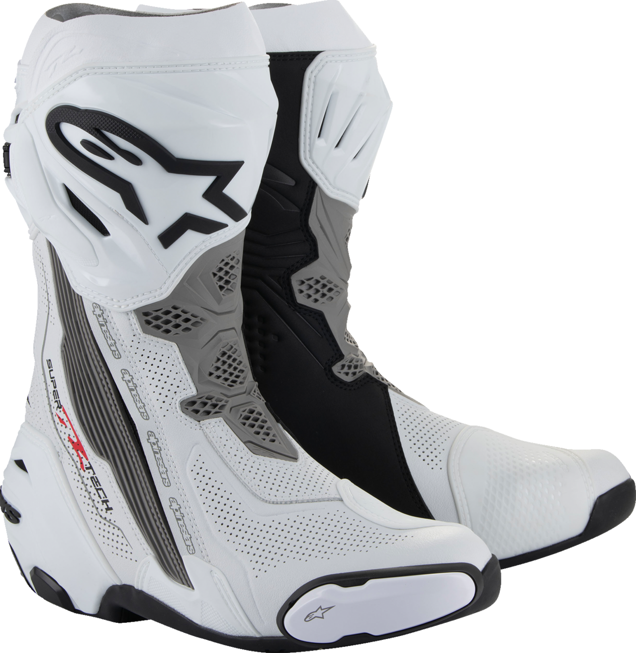 ALPINESTARS Supertech R Vented Boots - White/Gray/Black - US 12 / EU 47 2220121-2024-47