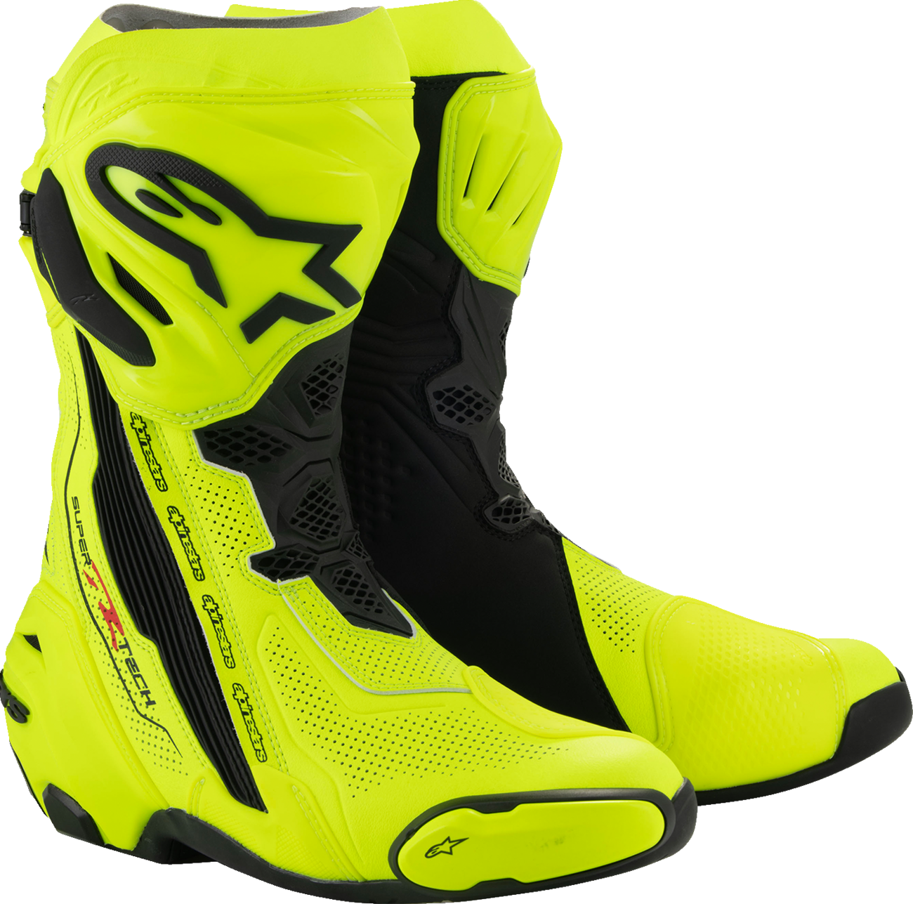 ALPINESTARS Supertech R Vented Boots - Fluorescent Yellow/Black - US 7.5 / EU 41 2220121-551-41