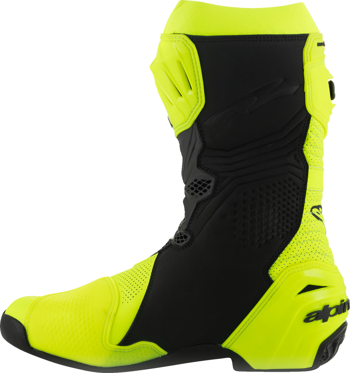 ALPINESTARS Supertech R Vented Boots - Fluorescent Yellow/Black - US 9.5 / EU 44 2220121-551-44