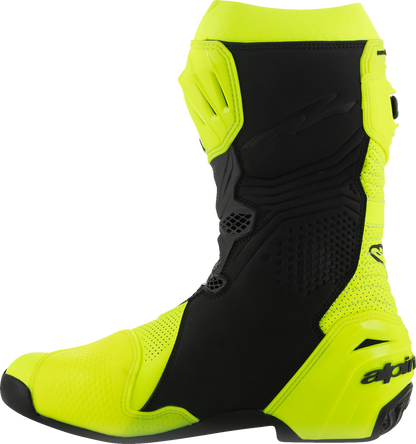 ALPINESTARS Supertech R Vented Boots - Fluorescent Yellow/Black - US 12 / EU 47 2220121-551-47