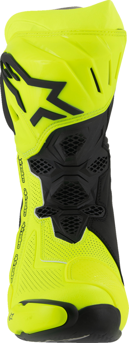 ALPINESTARS Supertech R Vented Boots - Fluorescent Yellow/Black - US 10.5 / EU 45 2220121-551-45