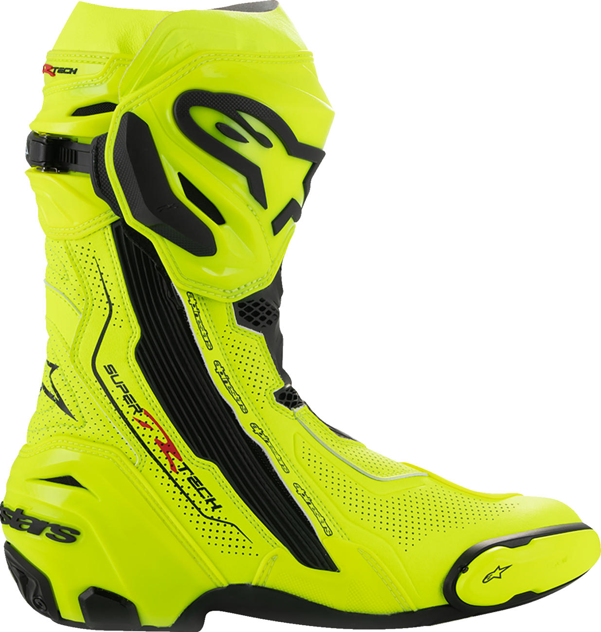 ALPINESTARS Supertech R Vented Boots - Fluorescent Yellow/Black - US 8 / EU 42 2220121-551-42