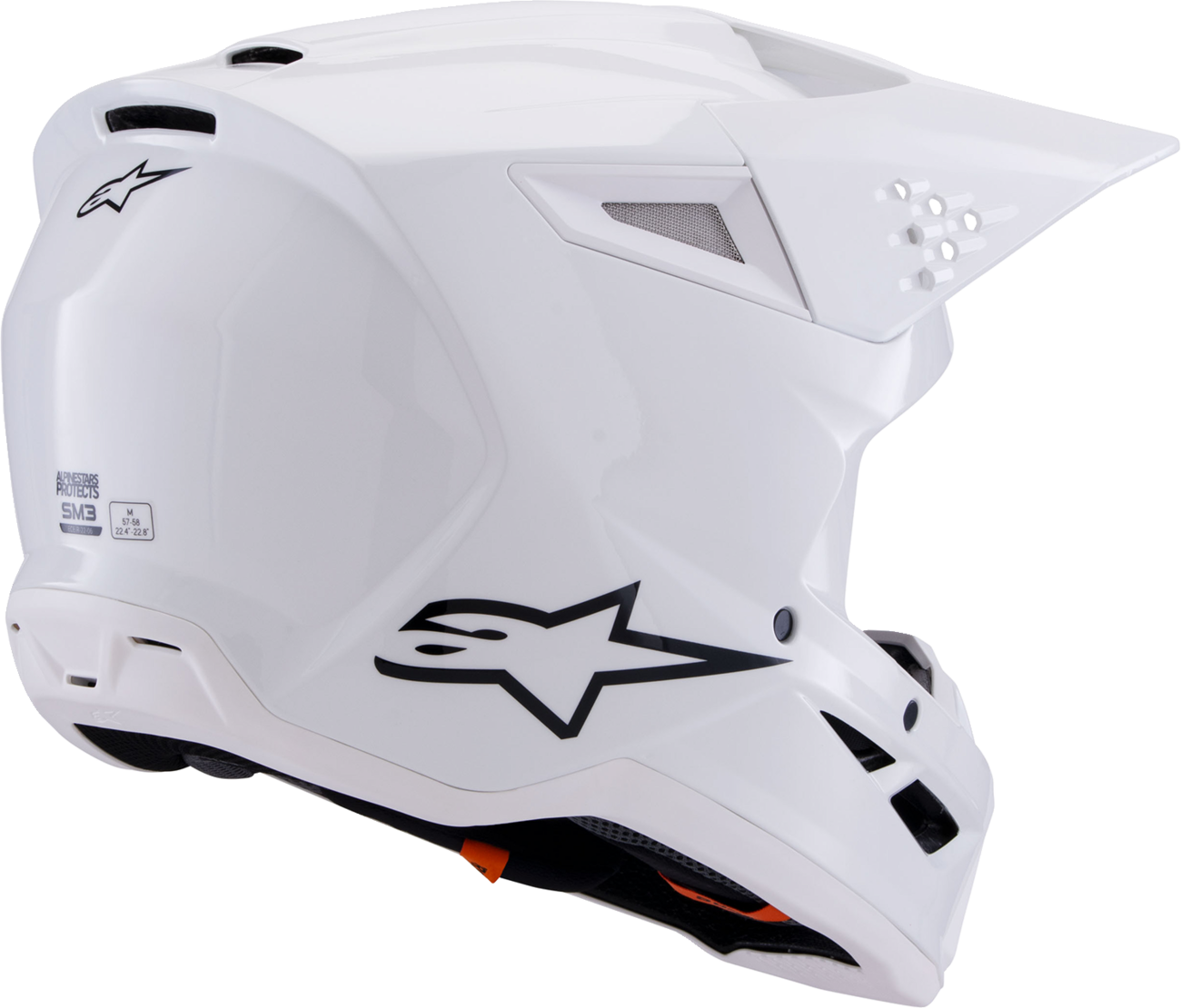 ALPINESTARS SM3 Helmet - Solid - Gloss White - XS 8300326-2180-XS