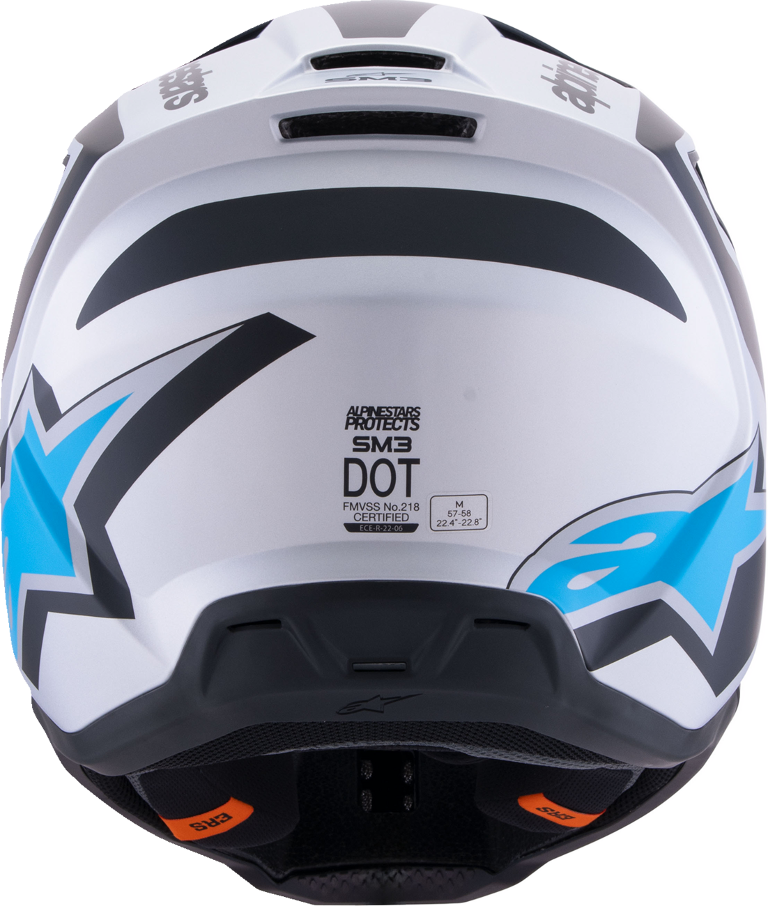ALPINESTARS SM3 Helmet - Heat - Matte Silver/Blue/Black - XS 8301026-1949-XS