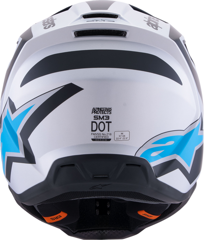 ALPINESTARS SM3 Helmet - Heat - Matte Silver/Blue/Black - XS 8301026-1949-XS