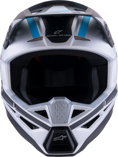 ALPINESTARS SM3 Helmet - Heat - Matte Silver/Blue/Black - XS 8301026-1949-XS