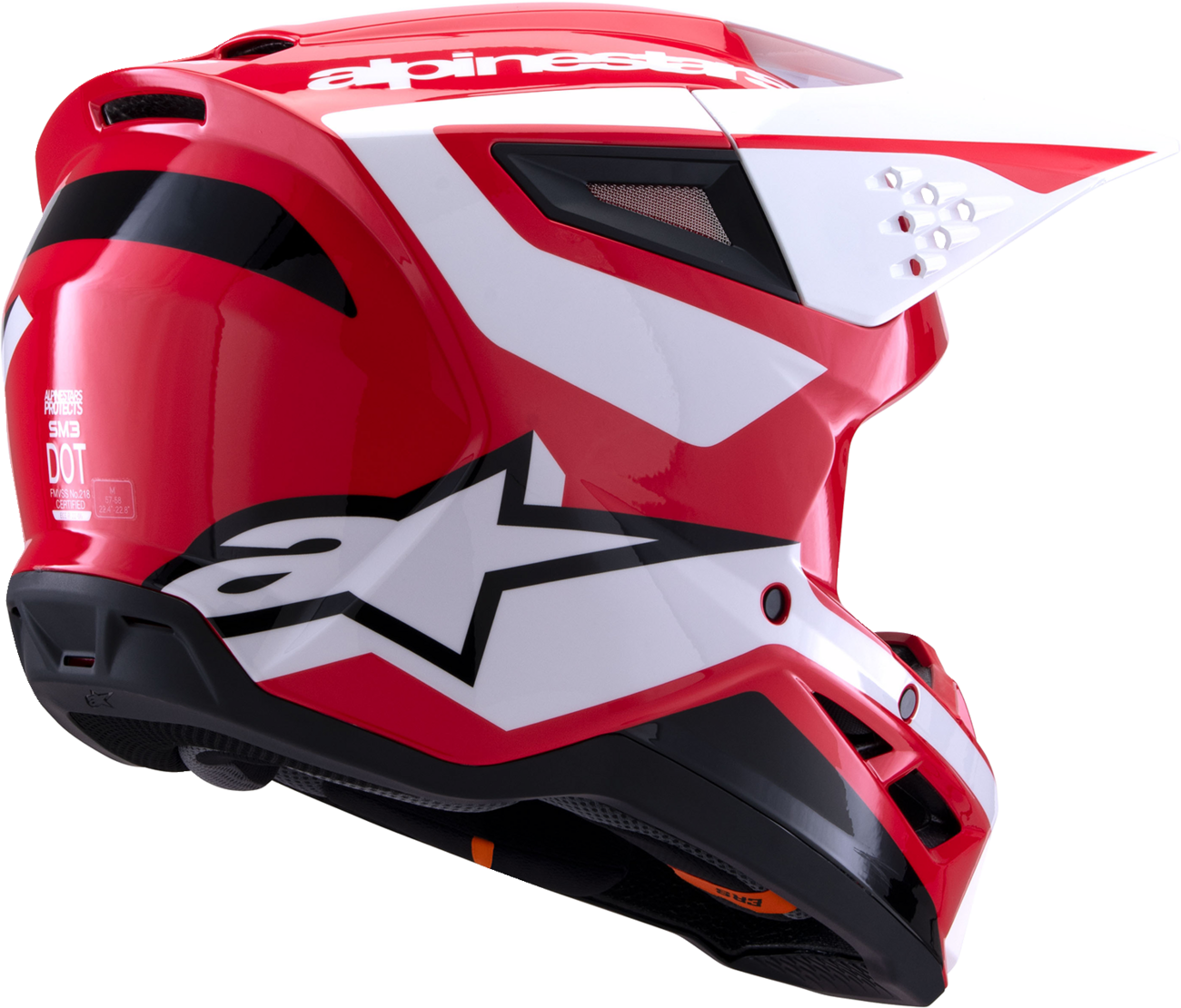 ALPINESTARS SM3 Helmet - Heat - Gloss Red/White/Black - Medium 8301026-3126-M