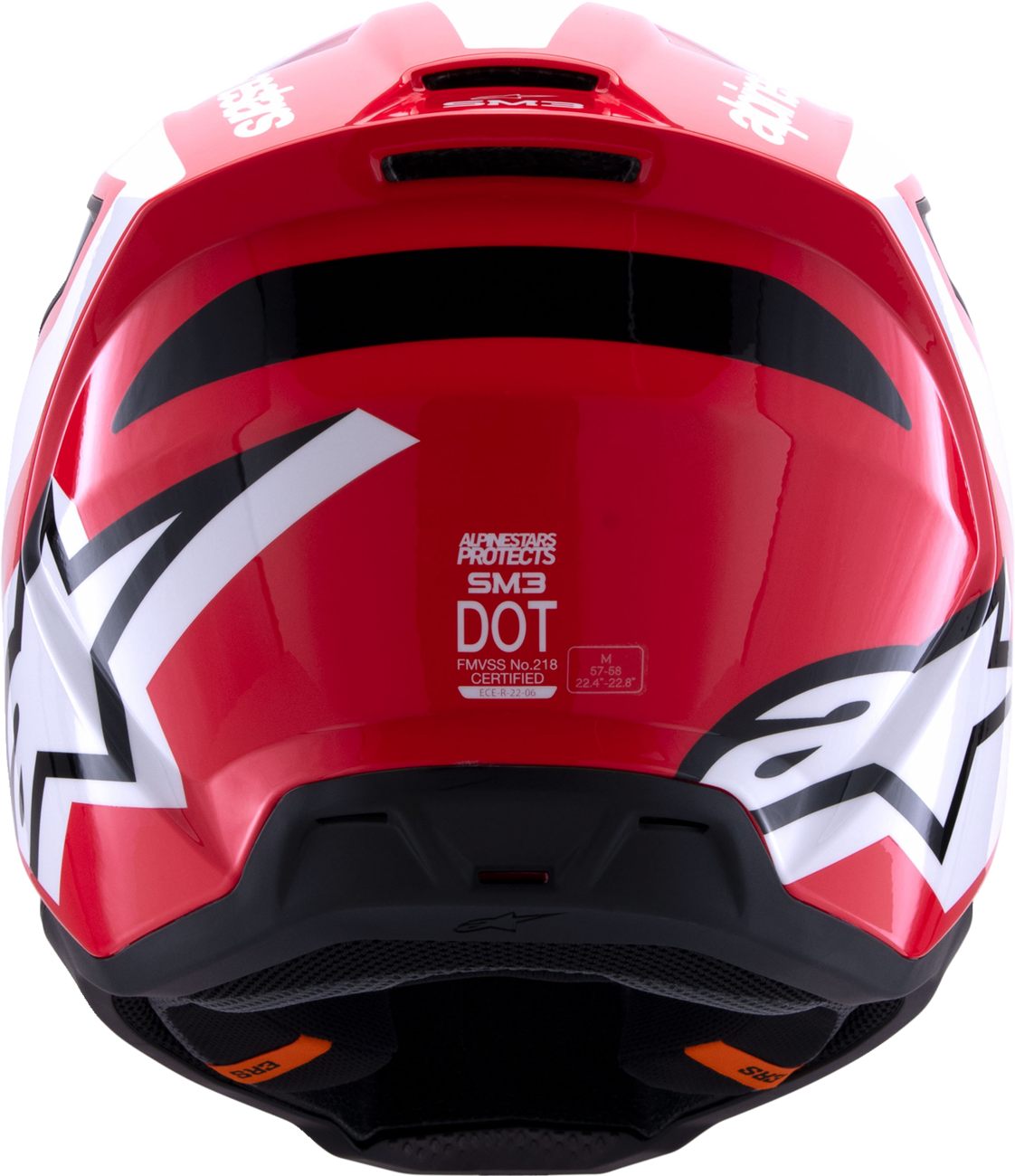 ALPINESTARS SM3 Helmet - Heat - Gloss Red/White/Black - XS 8301026-3126-XS