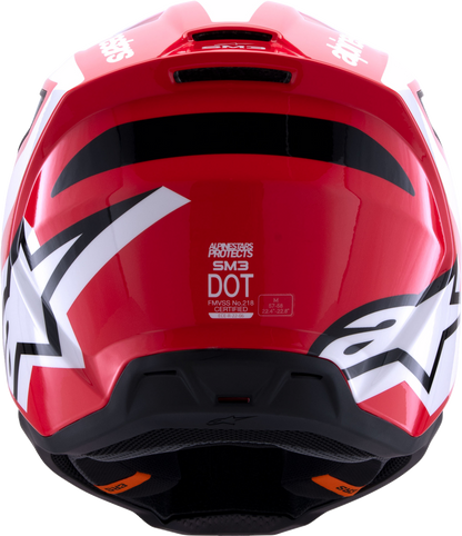 ALPINESTARS SM3 Helmet - Heat - Gloss Red/White/Black - XS 8301026-3126-XS
