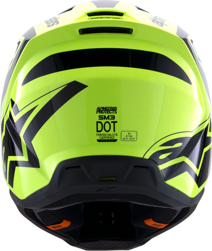 ALPINESTARS SM3 Helmet - Heat - Gloss Yellow Fluo/Black - XS 8301026-5011-XS