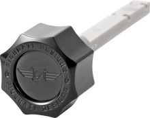 FIGURATI DESIGNS Transmission Oil Dipstick - Magnetic - Curved - Black - M8 FD01-MAGTD-SM-BLK