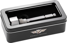 FIGURATI DESIGNS Transmission Oil Dipstick - Magnetic - Curved - Silver - M8 FD01-MAGTD-SM-SS