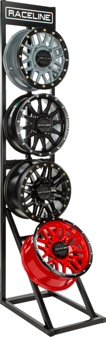 RACELINE WHEELS Wheel Display Rack - 4-Tier P-WHEELDISPLAY-UTV-4