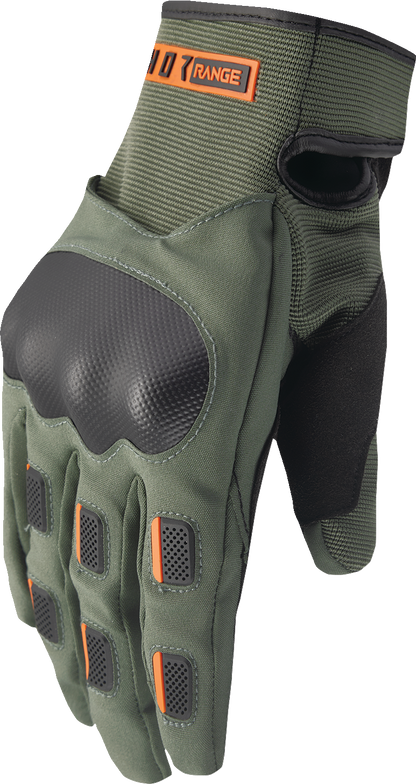 THOR Range Gloves - Army/Orange - Medium 3330-8265