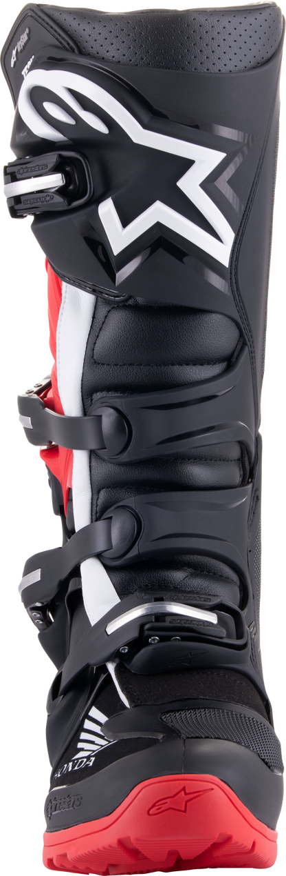 Honda Tech 7 Enduro Drystar Black/Bright Red Sz 9
