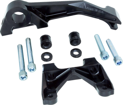 ALLOY ART Multi Brake Caliper Mount - 108mm Bolt Center - Black - Super Sport MCRB2-2