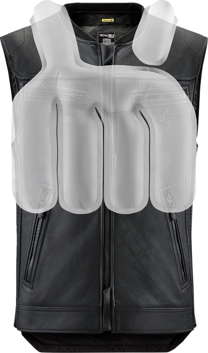 ALPINESTARS TECH-AIR Tech-Air® 3 v2 Leather Vest - Black - Medium 6505225-10-M
