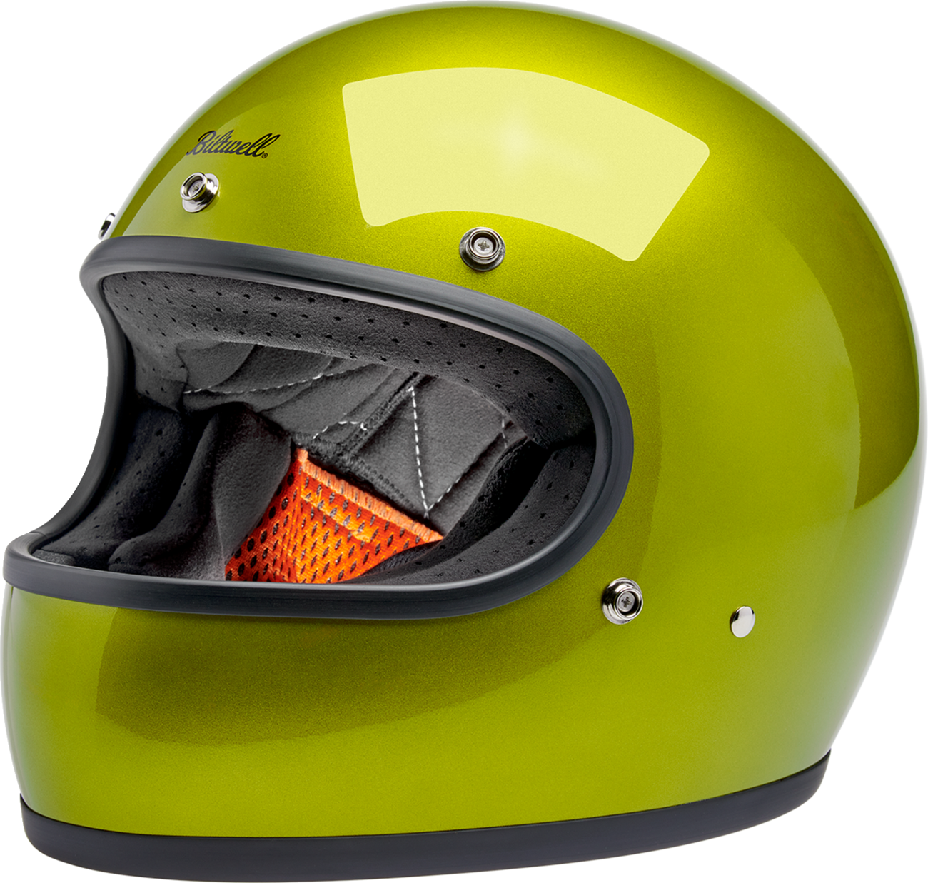 BILTWELL Gringo Helmet - Metallic Lime - Medium 1002-392-503