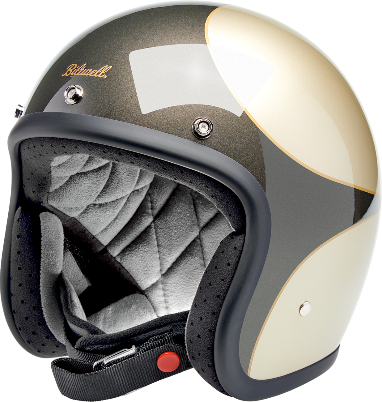BILTWELL Bonanza Helmet - Scallop - Metallic Charcoal/Champagne - Small 1001-589-202