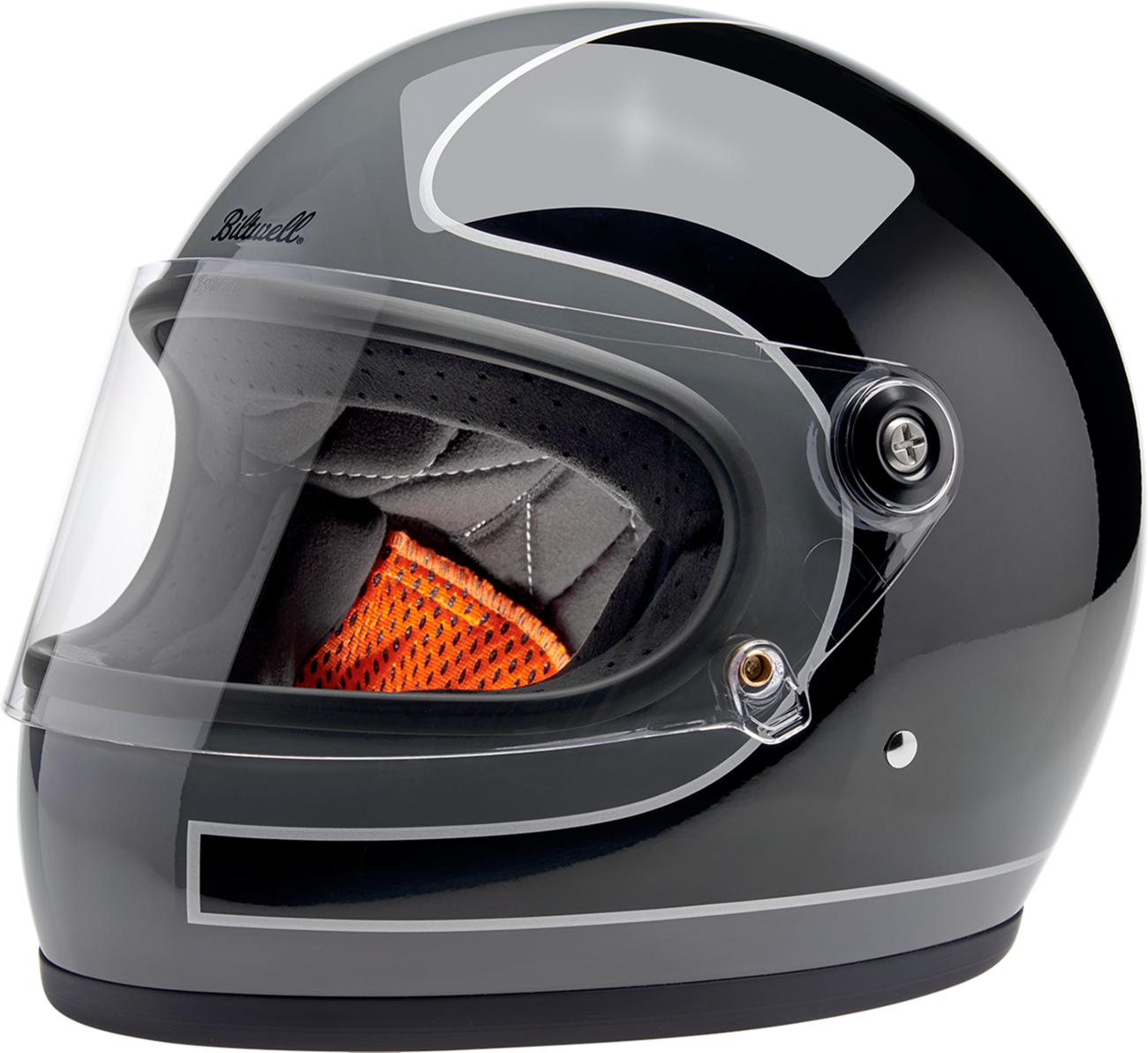 BILTWELL Gringo S Helmet - Tracker - Gloss Storm Gray/Black - Small 1003-562-502