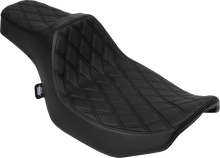 DRAG SPECIALTIES SEATS Extended Reach Predator III Seat - Vinyl - Black Double Diamond Stitch - FLH/FLT '23-'25 4706B