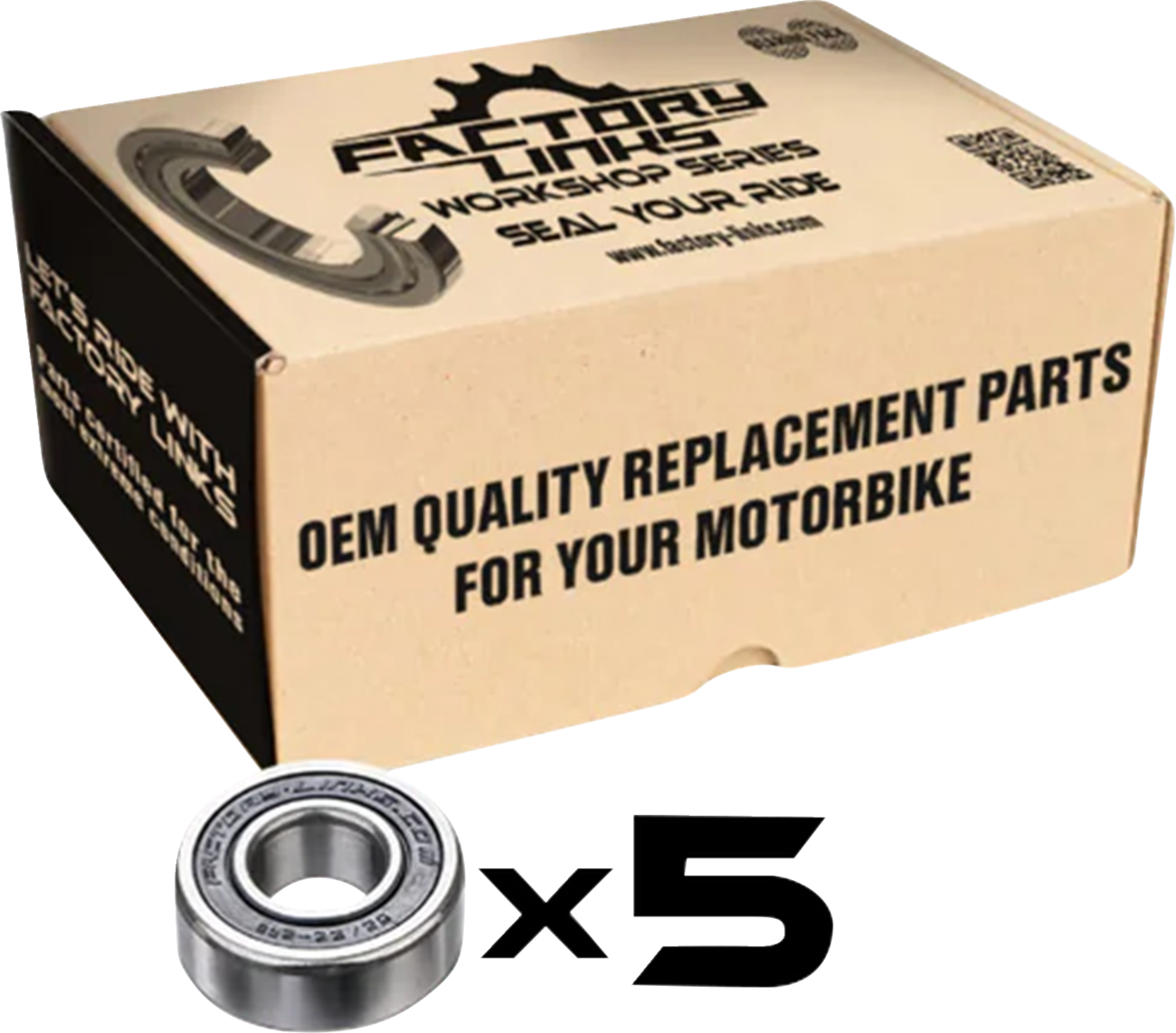 FACTORY LINKS Wheel Bearings - Double Seal - 6906 2RS - 30x47x9 - 5 Pack WBE-E-042