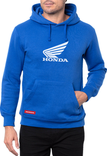HONDA APPAREL Honda Wing Hoodie - Blue/White - Small LEM25S-M55-S