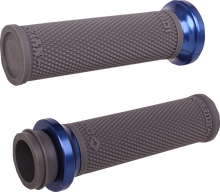 ODI Ruffian Lock-On Street Grips - TBW - Black/Anodized Blue V30HTWH-U